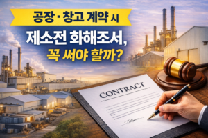 공장 창고 계약 시 제소전 화해조서 작성 여부와 주의사항
