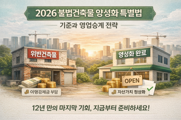 2026 불법건축물 양성화 12년만에 다시 온 기회