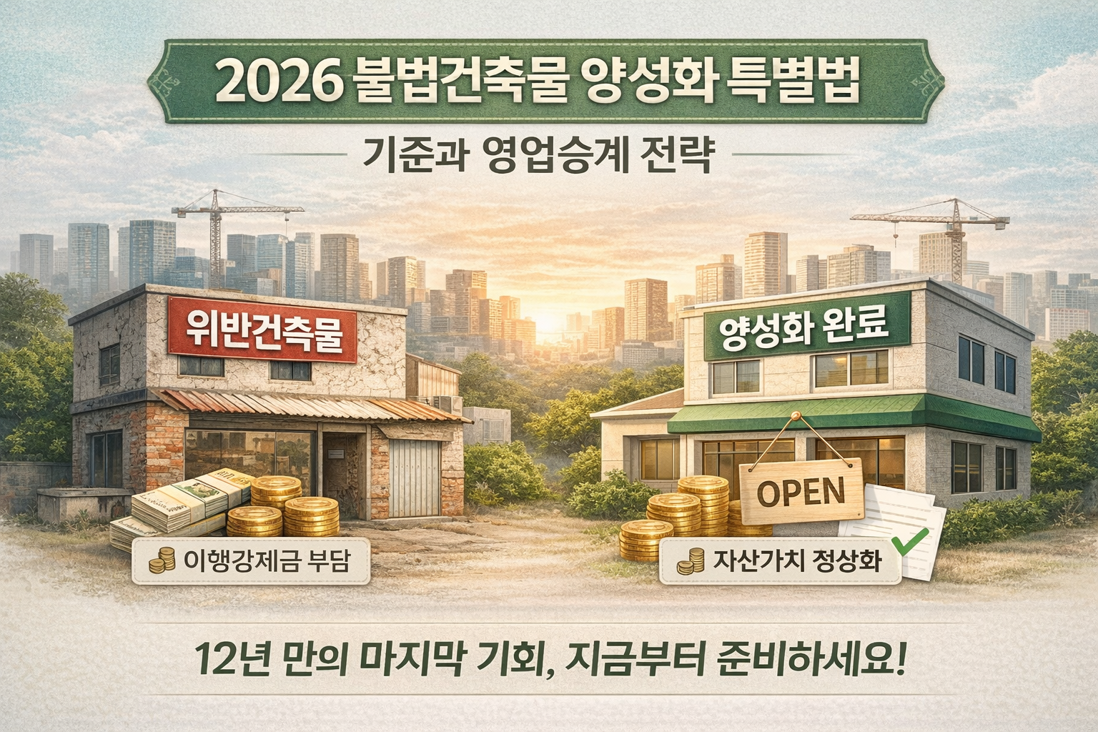 2026 불법건축물 양성화 12년만에 다시 온 기회