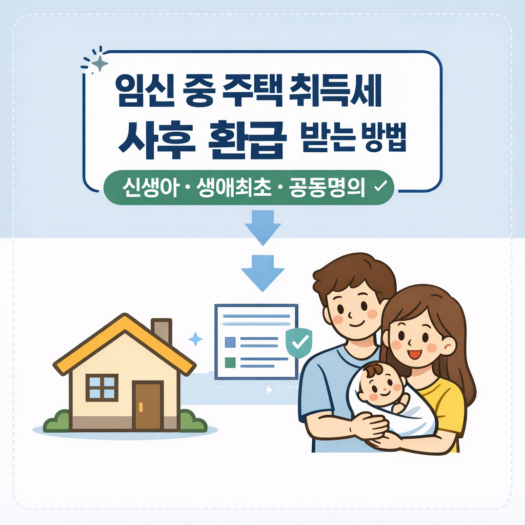 임신 중 주택 취득 시 취득세 사후 환급 절차 정리