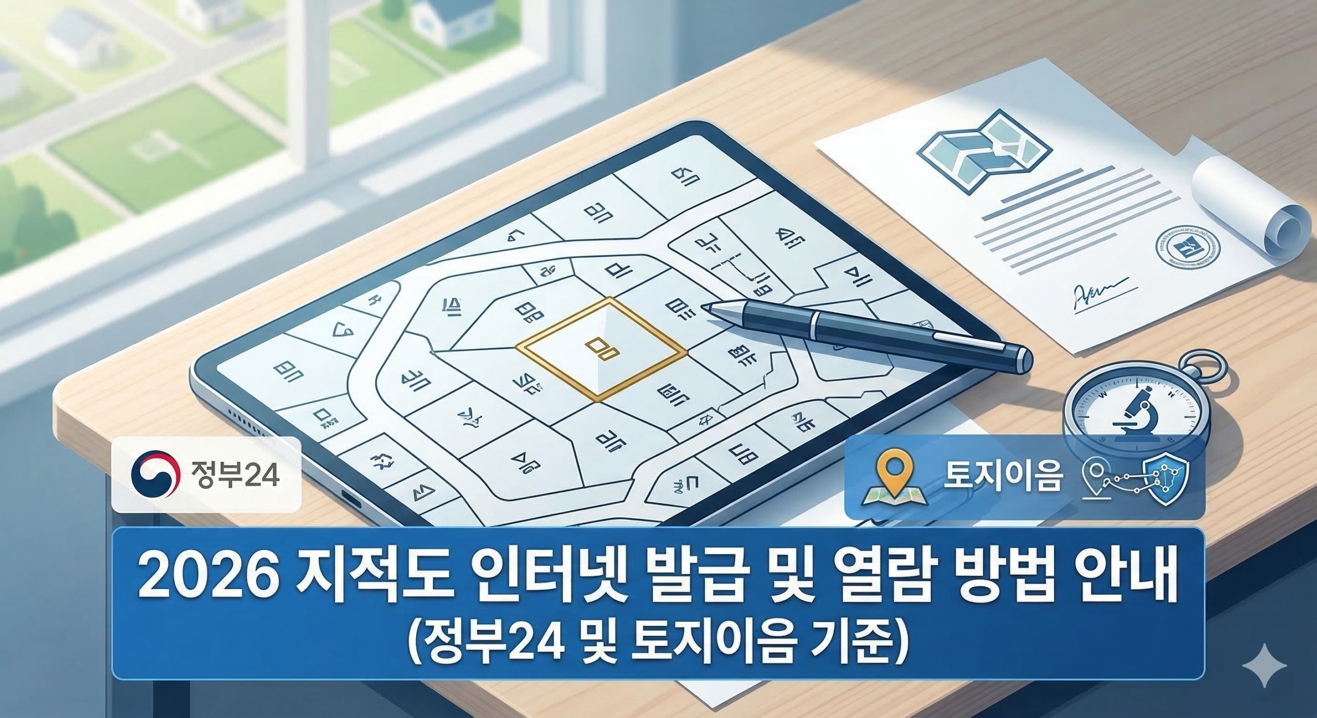 2026 지적도 및 임야도 인터넷 발급 절자 방법
